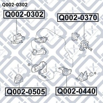 Фото подушка двигуна (гідравлічна) Q-fix Q0020302 Подушка двигуна (гідравлічна) Q-fix Q0020302