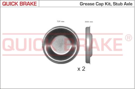 Захисна кришка маточини колеса (комплект 2 ед) QUICK BRAKE 9826K