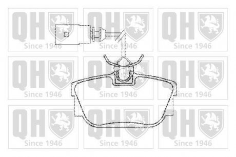 Комплект тормозных колодок, дисковый тормоз QUINTON HAZELL BP1286 (фото 1)