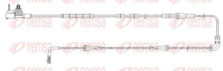 LAND ROVER Датчик зносу гал. колодок (задній) DISCOVERY 2.0 16-, RANGE ROVER 3.0 12- REMSA 001194