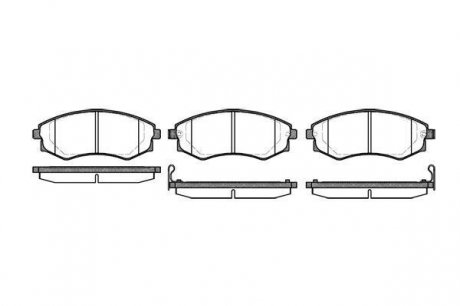 К-кт перед. гальм. колодок Hyundai Elantra,Lantra,Sonata,Sonica 88-96 REMSA 0318 12