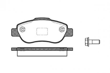 Колодки тормозные дисковые передние FIAT PANDA 03-12 REMSA 1100.00 (фото 1)