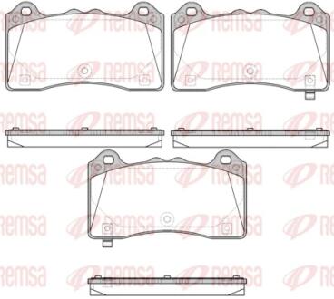 FORD Гальм. колодки передн. FOCUS III 2.3 RS AWD 15-17 REMSA 1736.02