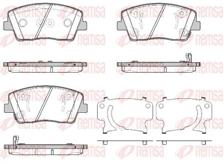 KIA Комплект гальмівних колодок STINGER (CK) 2.0 T-GDI 17- REMSA 1811.02