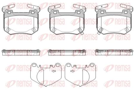 KIA Комплект гальміних колодок задні STINGER (CK) 3.3 T-GDI 17- REMSA 1849.02