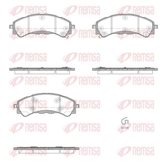 Колодки гальмівні дискові (комплект 4 шт) REMSA 1890.02