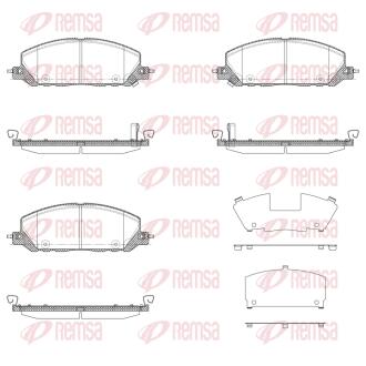 FORD USA Гальмівні колодки передні EXPLORER (U6) 3.0 EcoBoost Plug-in Hybrid AWD 19- REMSA 1918.08