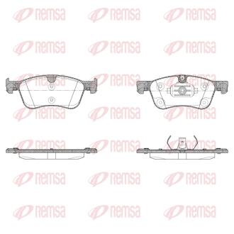 DB Комплект гальмівних колодок передні CITAN Tourer (W420) 108 CDI (420.713) 21-, RENAULT KANGOO III Мінівен Blue dCi 95 (KJAB) 21- REMSA 1986.10