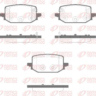 Колодки гальмівні дискові (комплект 4 шт) REMSA 1987.02
