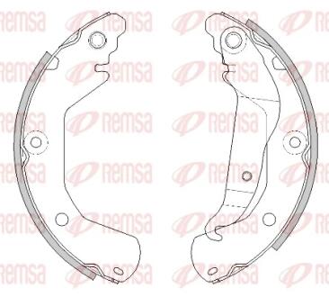 Колодки гальмівні барабанні REMSA 4515.00