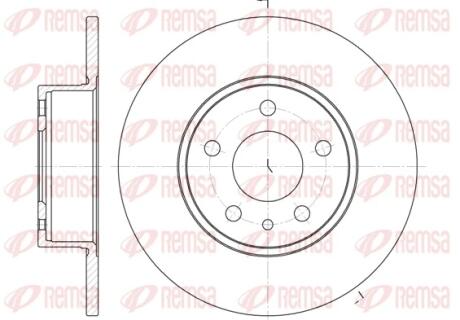 FIAT Гальмівний диск задн. LINEA 1.6 D Multijet 09-, LANCIA LYBRA (839) 2.4 20V 01-05, ALFA ROMEO 156 (932) 1.9 JTD (932B2) 97-00 REMSA 6149.00