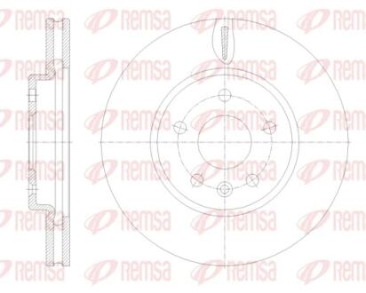 OPEL диск гальм. передн. Astra K REMSA 61793.10