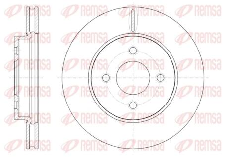 NISSAN Гальмівний диск передній MICRA III (K12) 1.2 16V 03-10 REMSA 61850.10