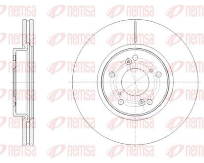 Диск гальм. передн. HONDA HR-V 15- REMSA 62108.10