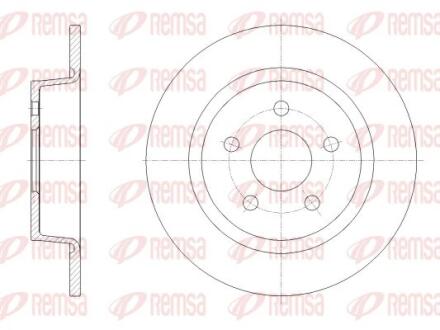 Диск гальм задн. FORD TOURNEO CONNECT 13- REMSA 62520.00