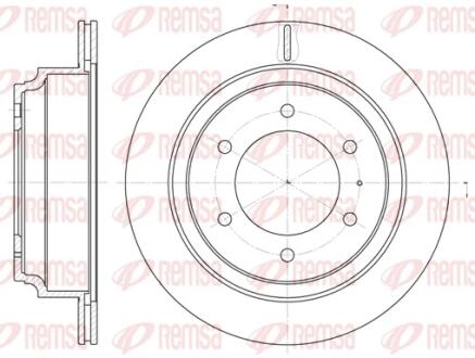 Диск гальмівний задн. (вентил.) OPEL Frontera, Monterey REMSA 6515.10