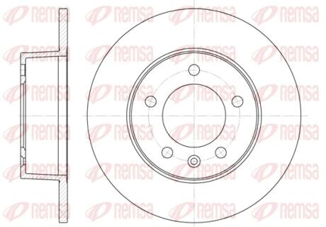 Диск гальмівний NISSAN, OPEL, RENAULT, задн. REMSA 6735.00