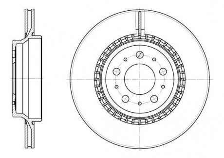 Диск тормозной задний. Volvo XC90 2.5T, 2.4D5, 2.9T6 02.10- REMSA 6777.10 (фото 1)
