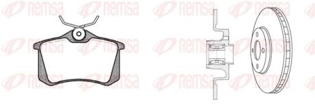 RENAULT К-кт гальм. колодки + диски SCENIC II (JM0/1) 1.9 D 06-08 REMSA 8263.26