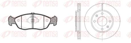 PEUGEOT К-кт гальм. колодки + диски 106 II (1A_, 1C_) 1.1 i 97-01, CITROEN SAXO (S0, S1) 1.5 D 96-03 REMSA 8461.02