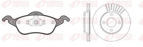 FORD К-кт гальм. колодки + диски FOCUS I (DAW, DBW) 1.8 TDCi 02-04 REMSA 8691.00