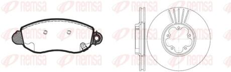 FORD К-кт гальм. колодки + диски TRANSIT 2.0TD 00- REMSA 8772.01