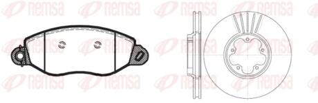 FORD К-кт гальмівні колодки + диски Transit 00- REMSA 8772.03 (фото 1)