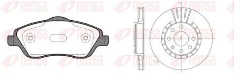 OPEL К-кт гальм. колодки + диски Corsa C 1,0-1,8 00- REMSA 8774.04 (фото 1)