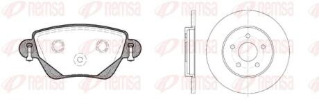 FORD К-кт гальмівні колодки + диски задн.Mondeo III 00-,Kangoo 01-,Jaguar X-Type REMSA 8777.00
