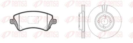 TOYOTA К-кт гальмівні колодки + диски Corolla 02- REMSA 8822.00 (фото 1)