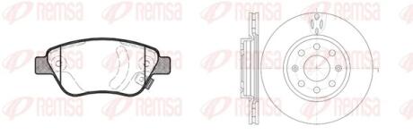 OPEL К-кт гальмівні колодки + диски передні Corsa 06 - REMSA 8858.02 (фото 1)