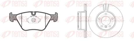BMW К-кт гальмівні колодки + диски перед. 2,5/3,0: E46, X3(E83) REMSA 8963.00