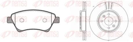 RENAULT К-кт гальм. колодки + диски Megane II, Kangoo 02- REMSA 8976.02 (фото 1)