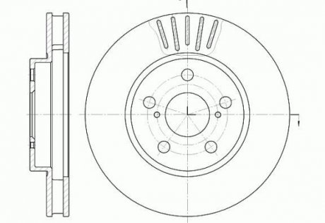 Тормозной диск ROADHOUSE 654110 (фото 1)