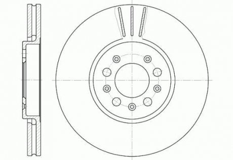 Гальмівний диск ROADHOUSE 654410 (фото 1)