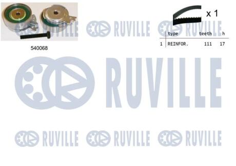 К-кт ГРМ Opel Astra,Vectra 1.4 8V, 1.6 8V 91-, Daewoo RUVILLE 550005