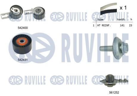 К-кт ГРМ+помпа CitroenFordPeuge 10 -> RUVILLE 5503581