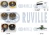 К-кт. ГРМ (2шт.рем.+3шт.ролика+крепление+помпа) AUDI A6,A8 2,5TDI RUVILLE 5503831 (фото 1)
