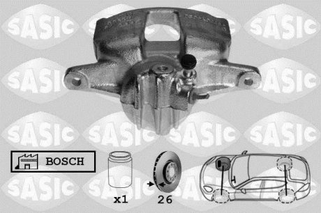 Суппорт передний R 26mm (тип Bosch) Kangoo/Berlingo/Partner SASIC 6500009 (фото 1)
