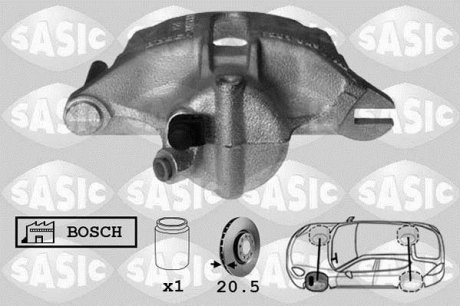 Супорт передній L 20mm (тип Bosch) Kangoo/Berlingo/Partner SASIC 6504002