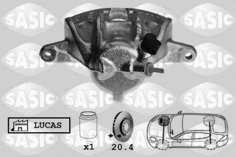 Суппорт передний, R, 20,4mm (тип Lucas) SASIC SCA0089
