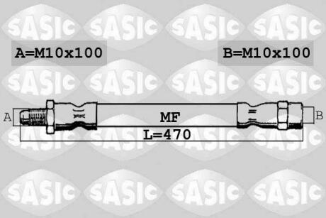 ШЛАНГ ТОРМОЗН. СИСТ.P-PARTNER >08 AV 480685 L=470 SASIC SBH0180