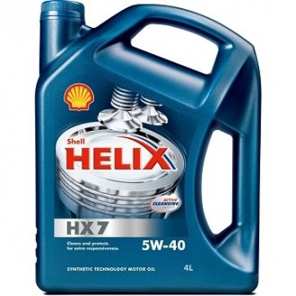 Масло моторное Helix HX7 5W-40 (4 л) SHELL 550040513
