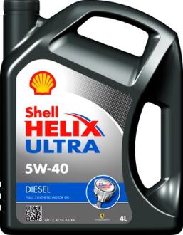 Масло двигателя 4L Helix Ultra Diesel 5W-40 (API CF ACEA A3/B3/B4 BMW LL-01MB 229.5/226.5 VW 505 00 RN0710 FIAT 955535-Z2) SHELL 550046645