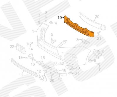 Відбійник LEXUS RX350/450H, 12 - 15 Signeda PTY04433EA