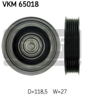 Ролик паску приводного HYUNDAI 2.0CRDI 00.06-, 1.5CRDI SKF VKM 65018 (фото 1)