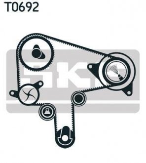 Комплект (ремень+ролик+насос) SKF VKMC 94920-1 (фото 1)