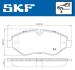 Комплект гальмівних колодок, дискове гальмо SKF VKBP 80006 (фото 4)