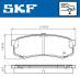 Комплект гальмівних колодок, дискове гальмо SKF VKBP 90136 (фото 2)