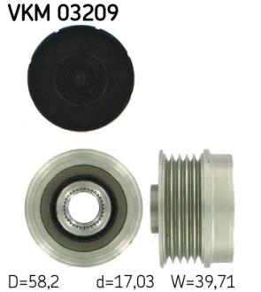 FIAT Шкив генератора Bravo,Doblo,Punto 07- SKF VKM 03209